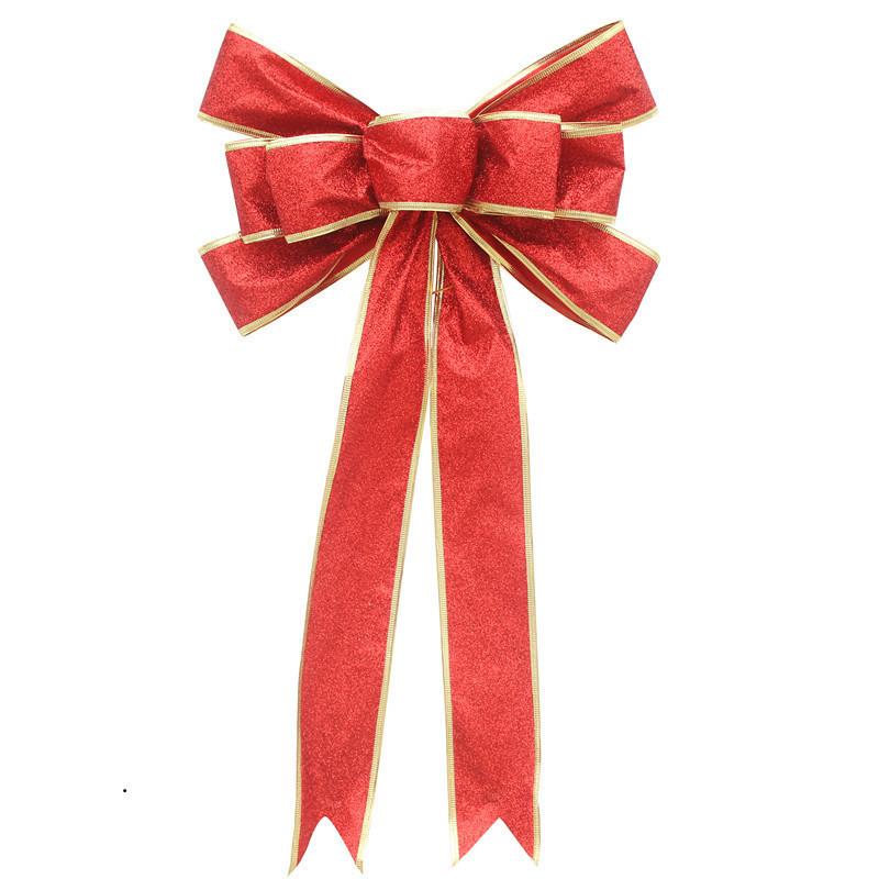 

Festive Silver And Red Bow Christmas Tree Ornaments For Stylish Seasonal Decor Red Bow