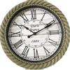 12-inch Imitation Woven Rattan Shell Roman Numeral Clock Face Retro Wall Clock European and American Retro Fashion Wall Clock Quartz Clock