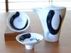 Liquor Tokkuri Ochoko Arita 1 sake 2 flat cups made in Japan set, set, ware, bottle, set, Ryumon, ceramic,