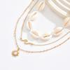 Sunflower Pendant Necklace With Geometric Shell Charm For Women Summer Fashion Accessory