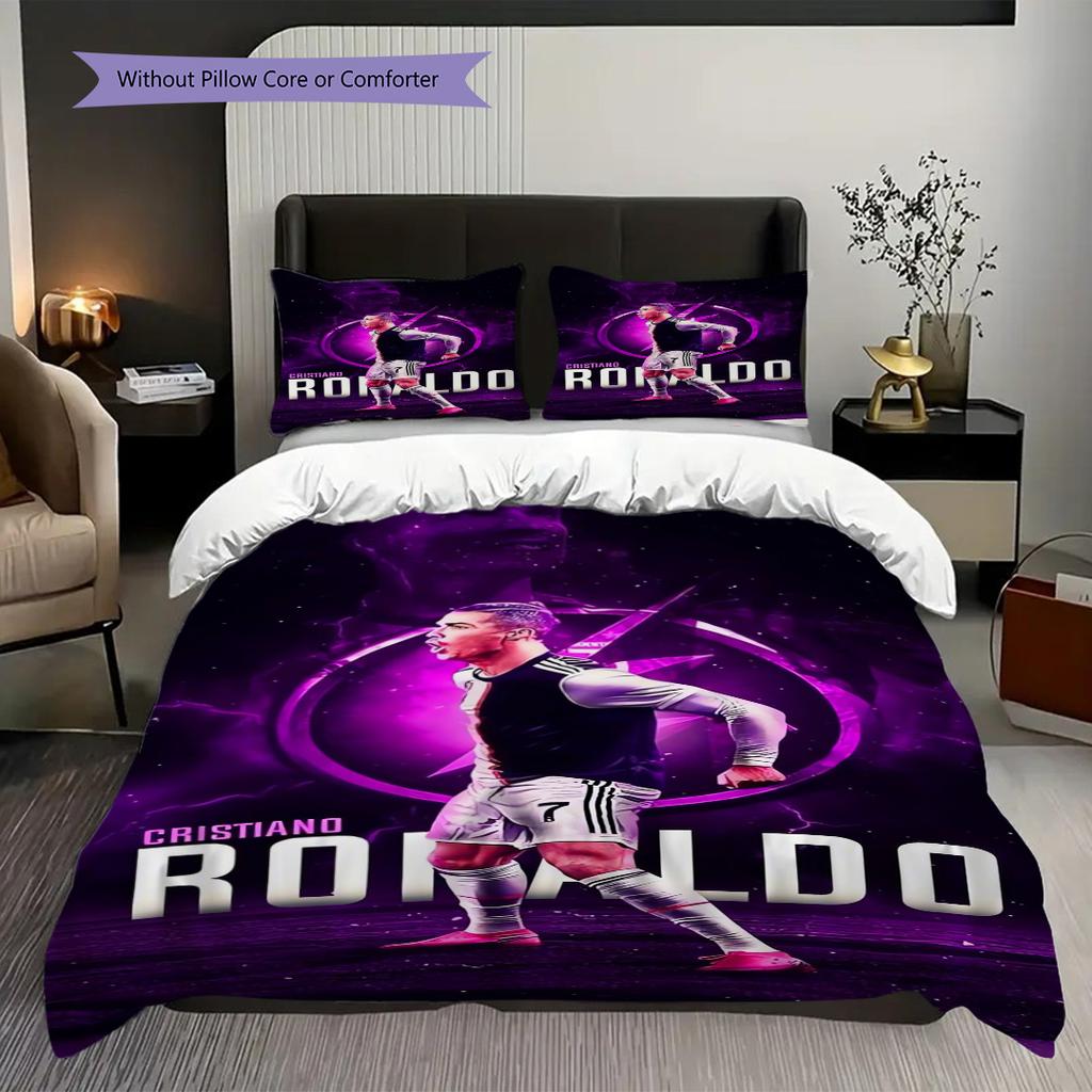 Ronaldos Legacy Bedding (1 * Duvet Cover + 2 * Pillowcase, Without Core) 2D Flat Duvet Cover and Pillowcase Bedding Set Christmas Birthday Gift
