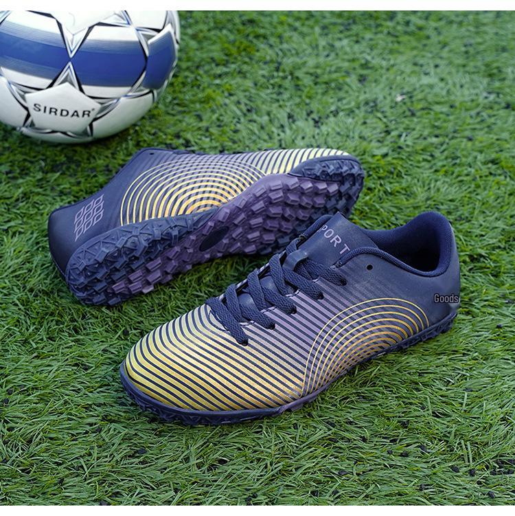 Adult & Youth Unisex Studded Football Shoes - Breathable, Durable, Artificial Turf TF Kicking Shoes for Training