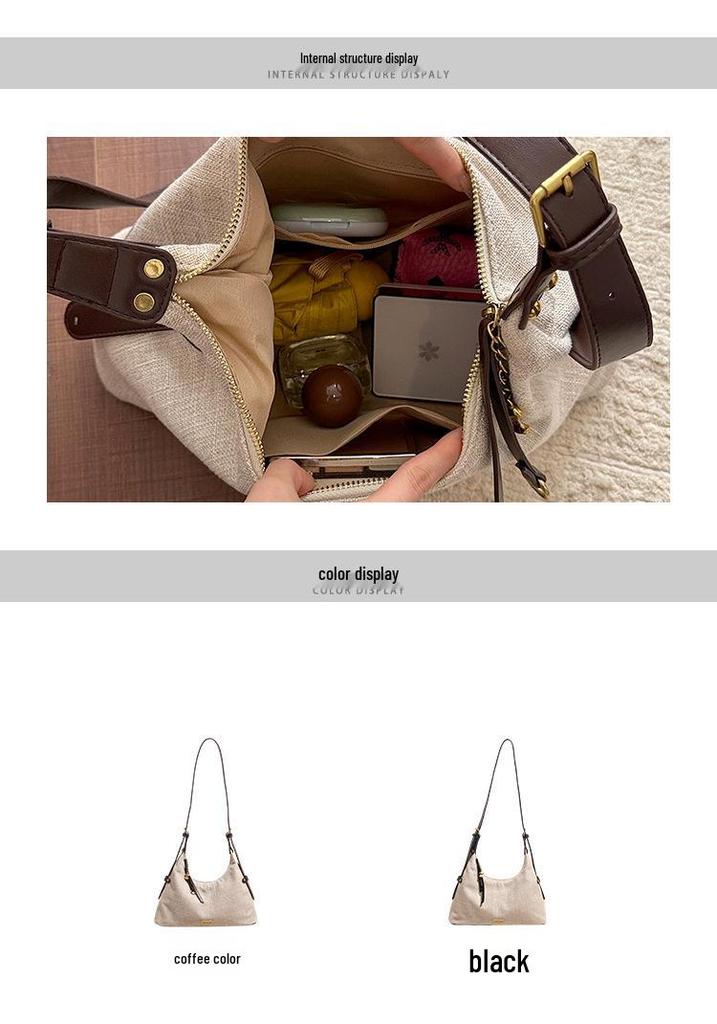 Dumpling Women's Retro Large-Capacity Casual Crossbody Shoulder Bag