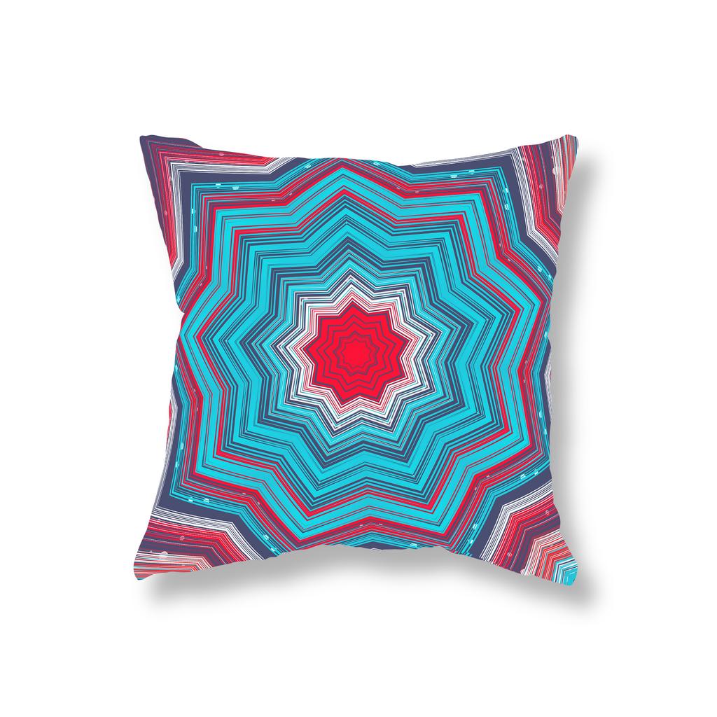 Psykedelisk Geometrisk Mandala Trykk Pynteputetrekk Sofadekor Rom Nattbord Kontor Spillstol Putetrekk Hjemmedekor