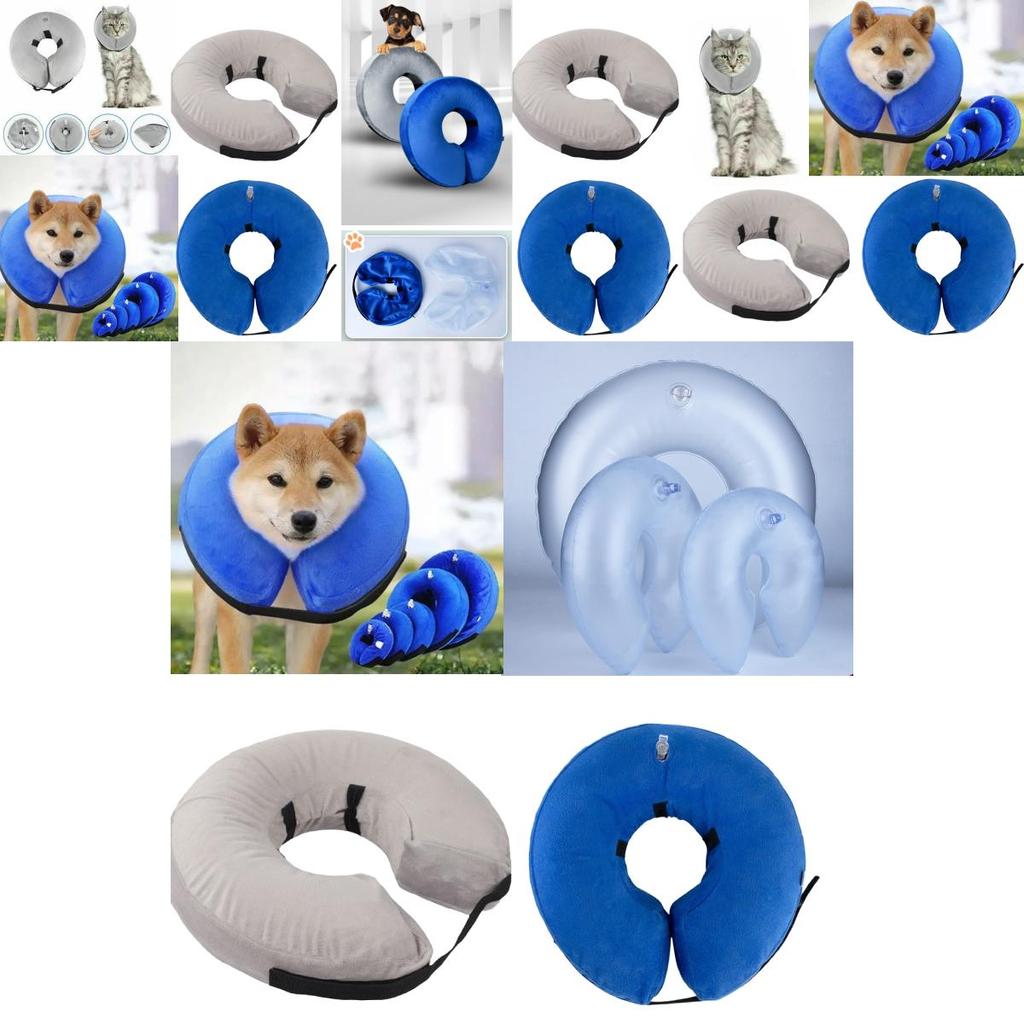 Comfortable Elizabethan Dog Collar Inflatable Protective Neck Cone For Pets In Pvc