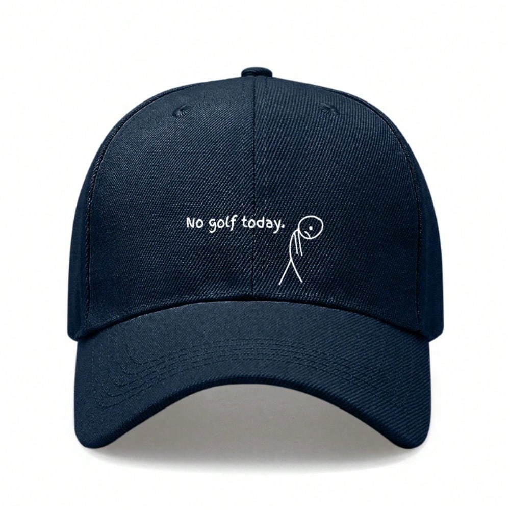 [Casual Baseball Cap] "No Golf Today" Printed Cap, Unisex Curved Brim, Adjustable & Breathable, Ideal for Golf Lovers Daily Outdoor Use