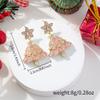 Women's Christmas Tree Zircon Crystal Star Stud Earrings Dangle Fashion Jewelry Gift for Xmas Party
