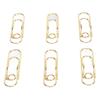40pcs Carbon Steel Pen Clips Golden Pen Holder Clips Small Portable Pen Clips for Stationery Office
