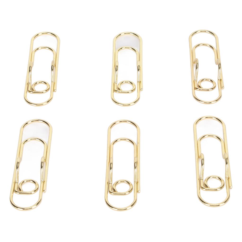 40pcs Carbon Steel Pen Clips Golden Pen Holder Clips Small Portable Pen Clips for Stationery Office