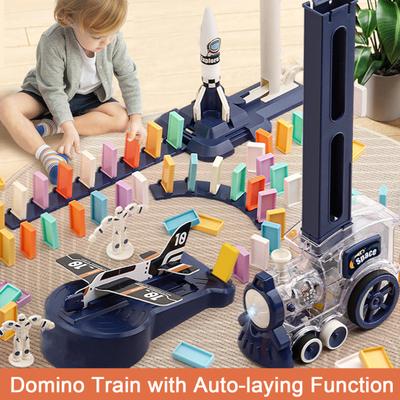 Domino Train Toy for Kids Ages 45363 Automatic Electric Building And Stacking