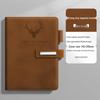 Custom Logo A5 Soft Leather Notebook with Deer Head for Business Meetings