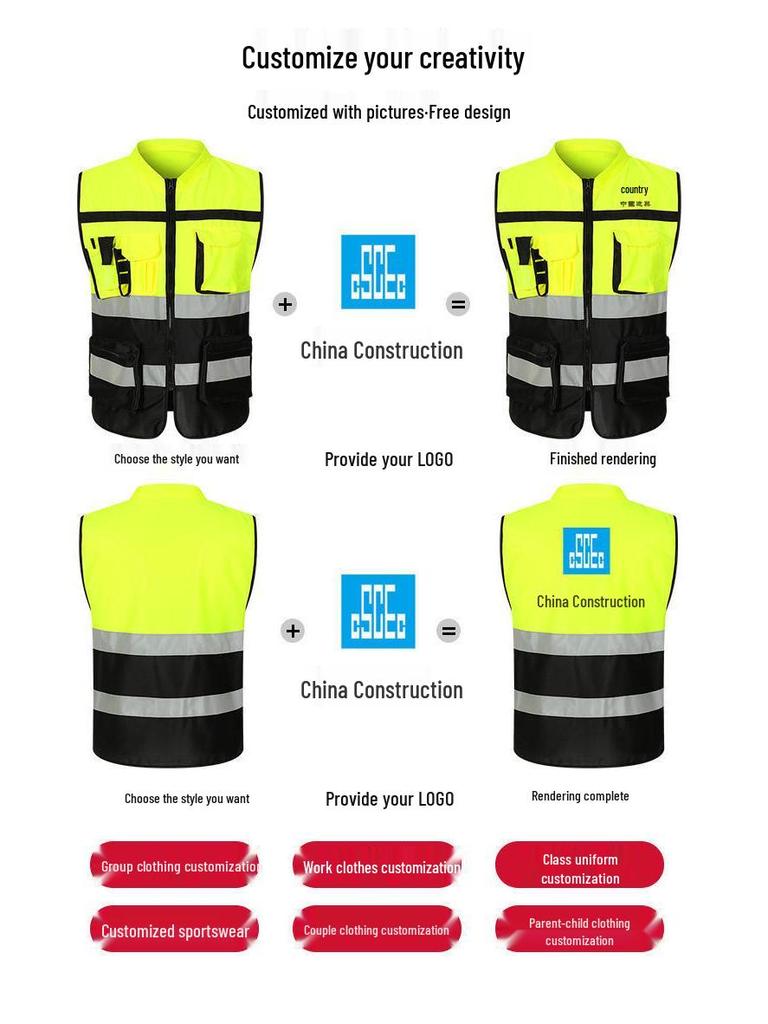 Reflective Safety Vest for Traffic, Construction, and Riding