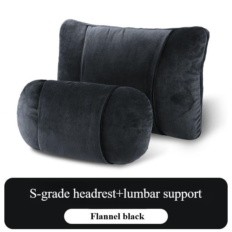 S-Class Car Headrests High-End Feel Neck Protection Winter Flannel Lumbar Cushions Soft Comfortable Car Seat Accessories