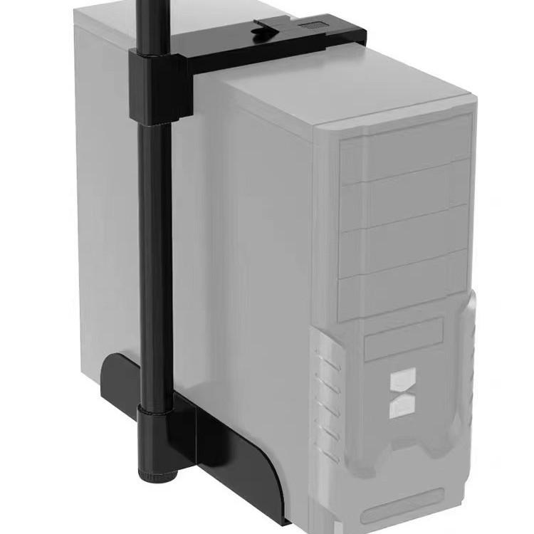 Adjustable Under-Desk Hanging PC Case Bracket - Iron Support Tray for Desktop Computers
