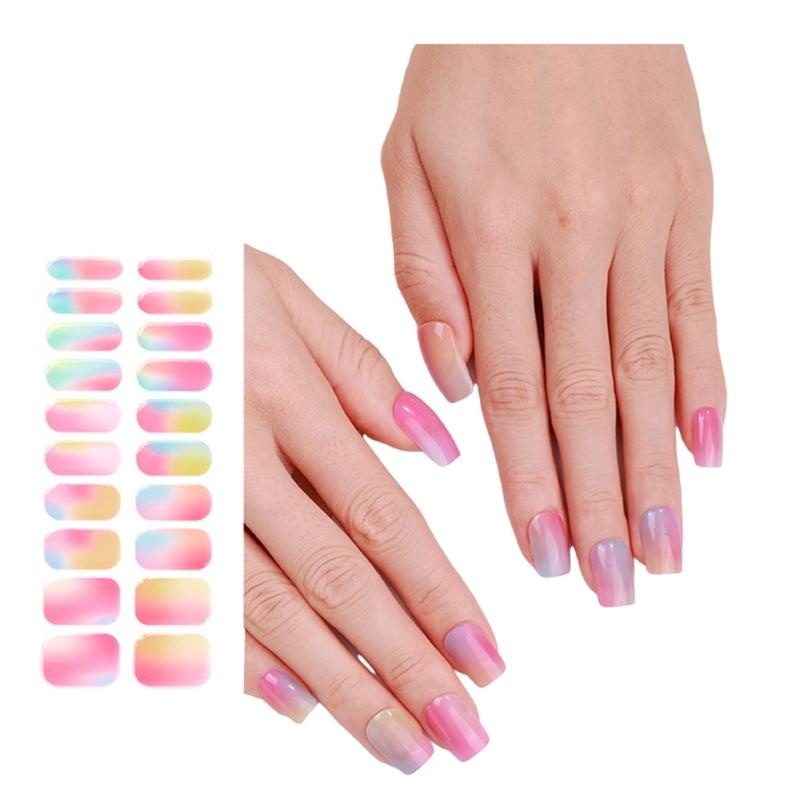 Semi Cured Gels Nail Strips Gels Nails Stickers Nails Polish Strips Light Required Gels Nail Wrap Nails Art Stickers