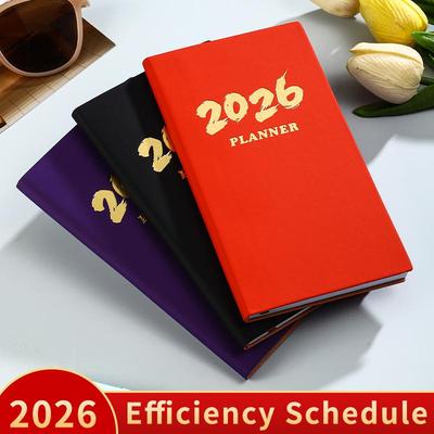 2026 A6 Taschenplaner: Englischer Terminkalender & 365-Tage Cross-Border Zeitmanagement-Notizbuch