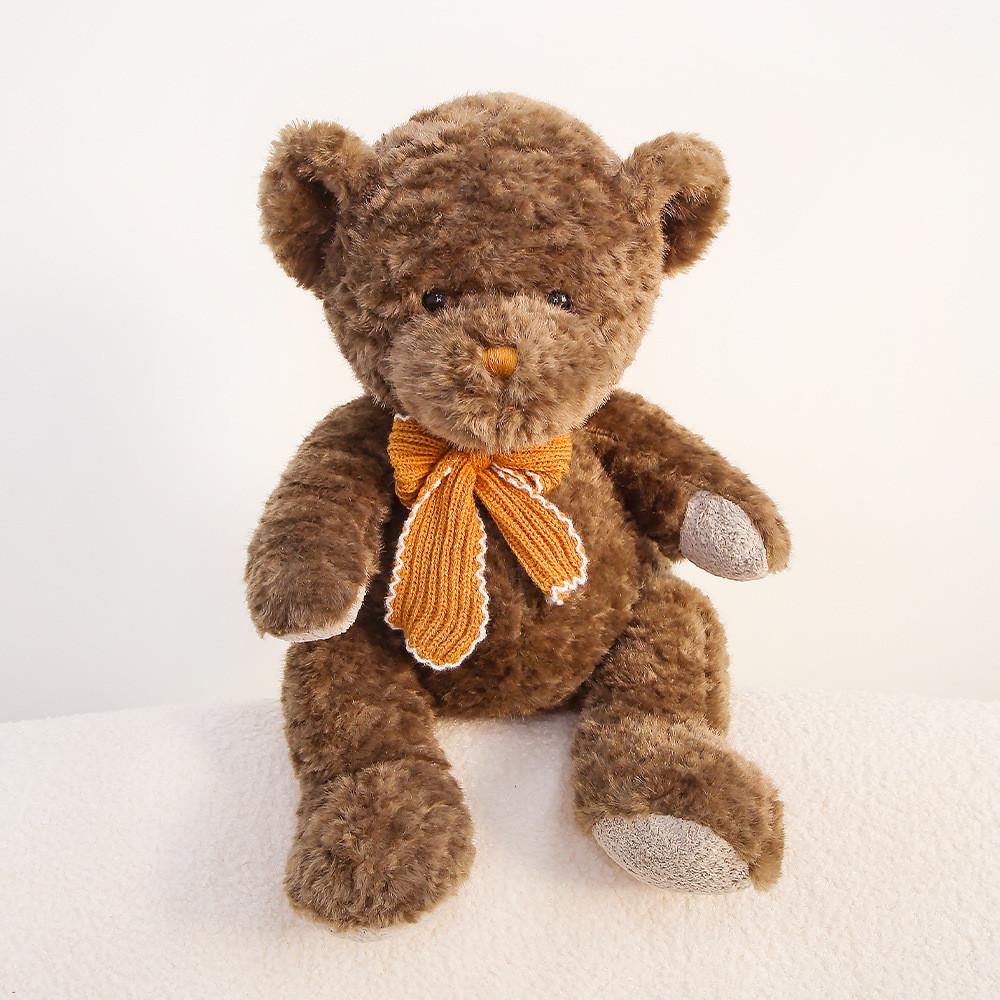 Plush Teddy Bear Gift For Girlfriend With Bow Tie Soft Stuffed Animal For Birthday Celebration