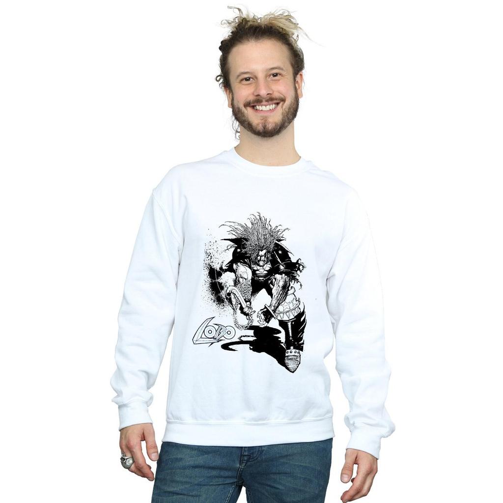 DC Comics Mens Lobo Sketch Sweatshirt