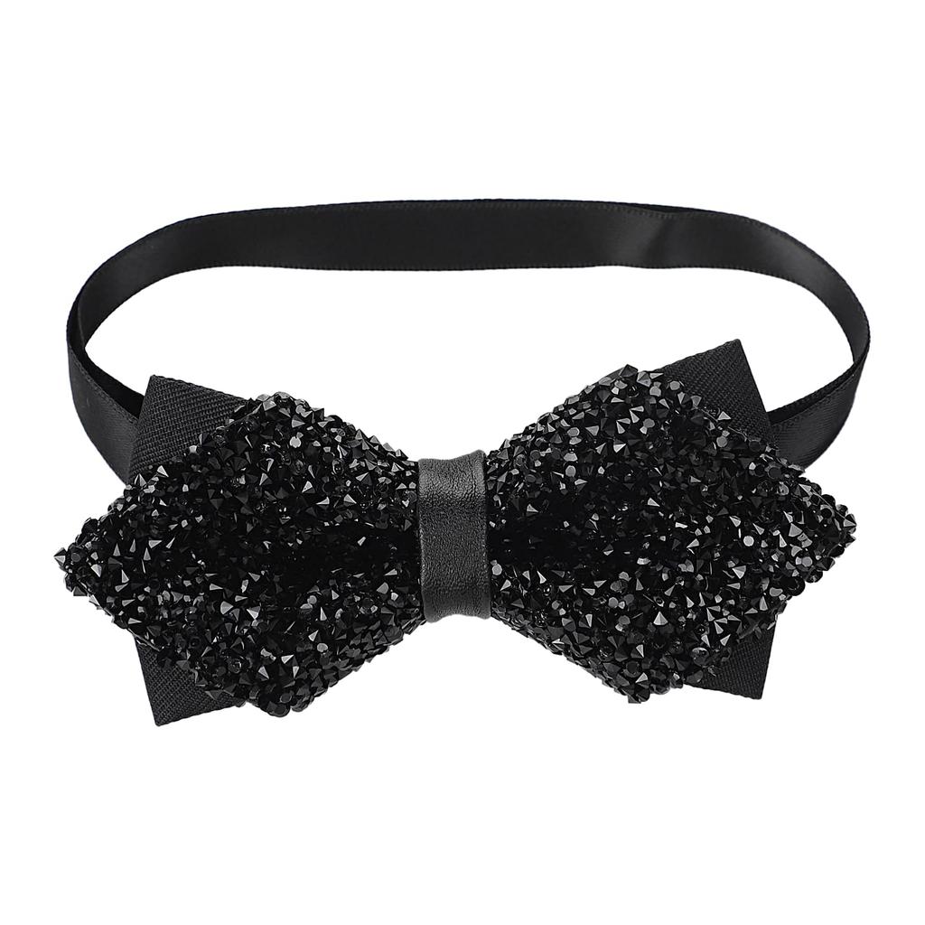 [Moonlove] Einhand-Fliege, Funkelnde Strass-Fliege, Stilvolles Accessoire für Damen und Herren, Verstellbar, Einfach An- und Ausziehen, Formell,