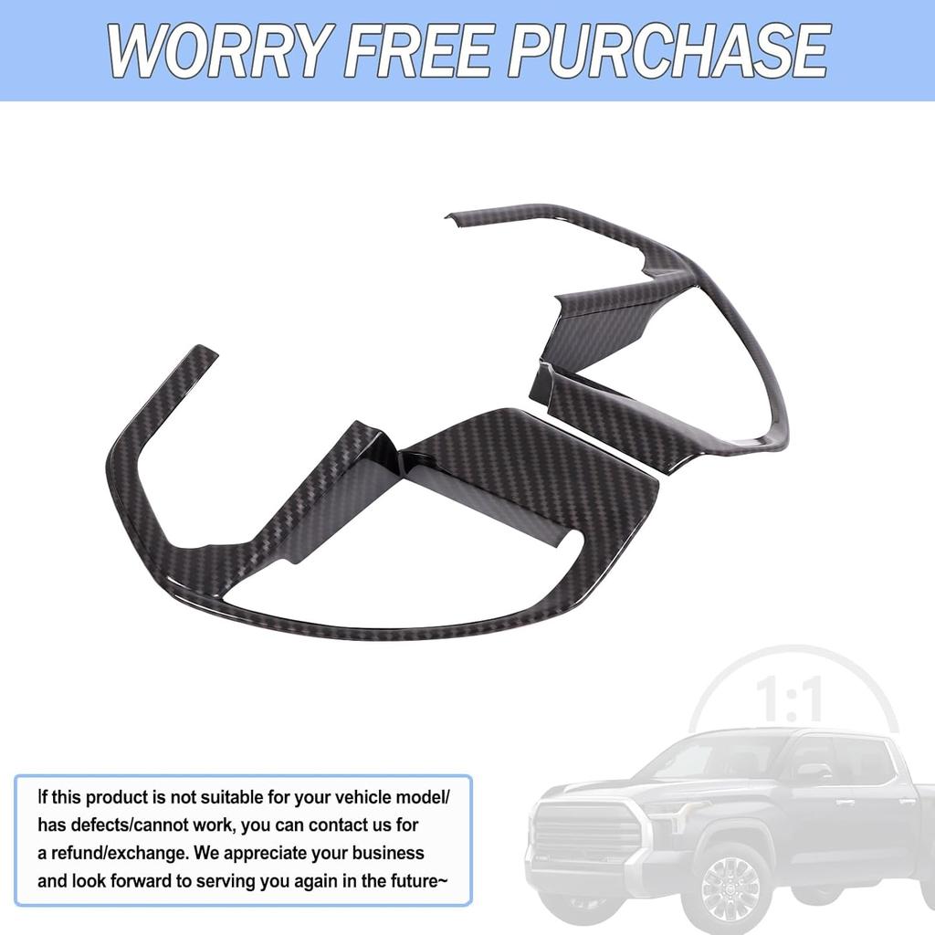 Aungy Center Console Steering Button Panel Trim Cover Compatible With Toyota Tundra/Sequoia -2025 Tacoma 2024+ Central Control Steering Panel