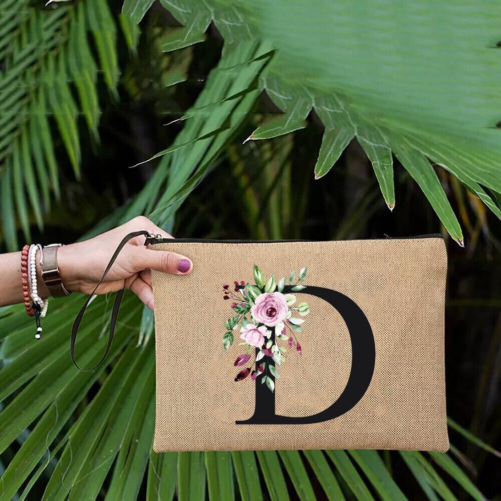 Простой льняной клатч на запястье — фото 5