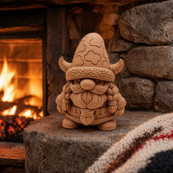 Yousheng Viking Gnome Figurine, 3D Printed Cute Nordic Dwarf Ornament, Whimsical Little Man Ornament Desk Decor for Home
