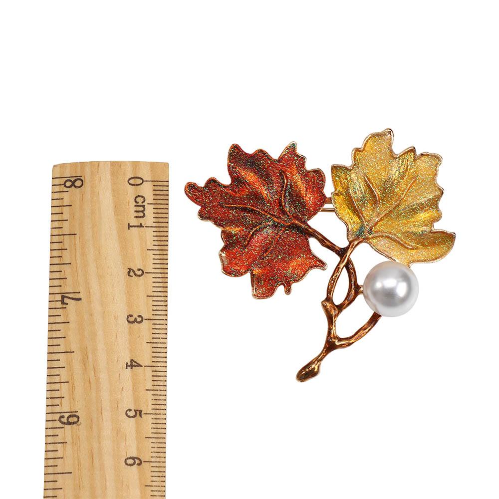 Fashion Women Maple Leaves Gold Dripping Brooches Brooches Pins Fashion Jewelry