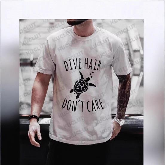 Diver 200 Bar Funny T-Shirt Men Summer Summer Wide Array Shirt Short Sleeve Streetwear Top