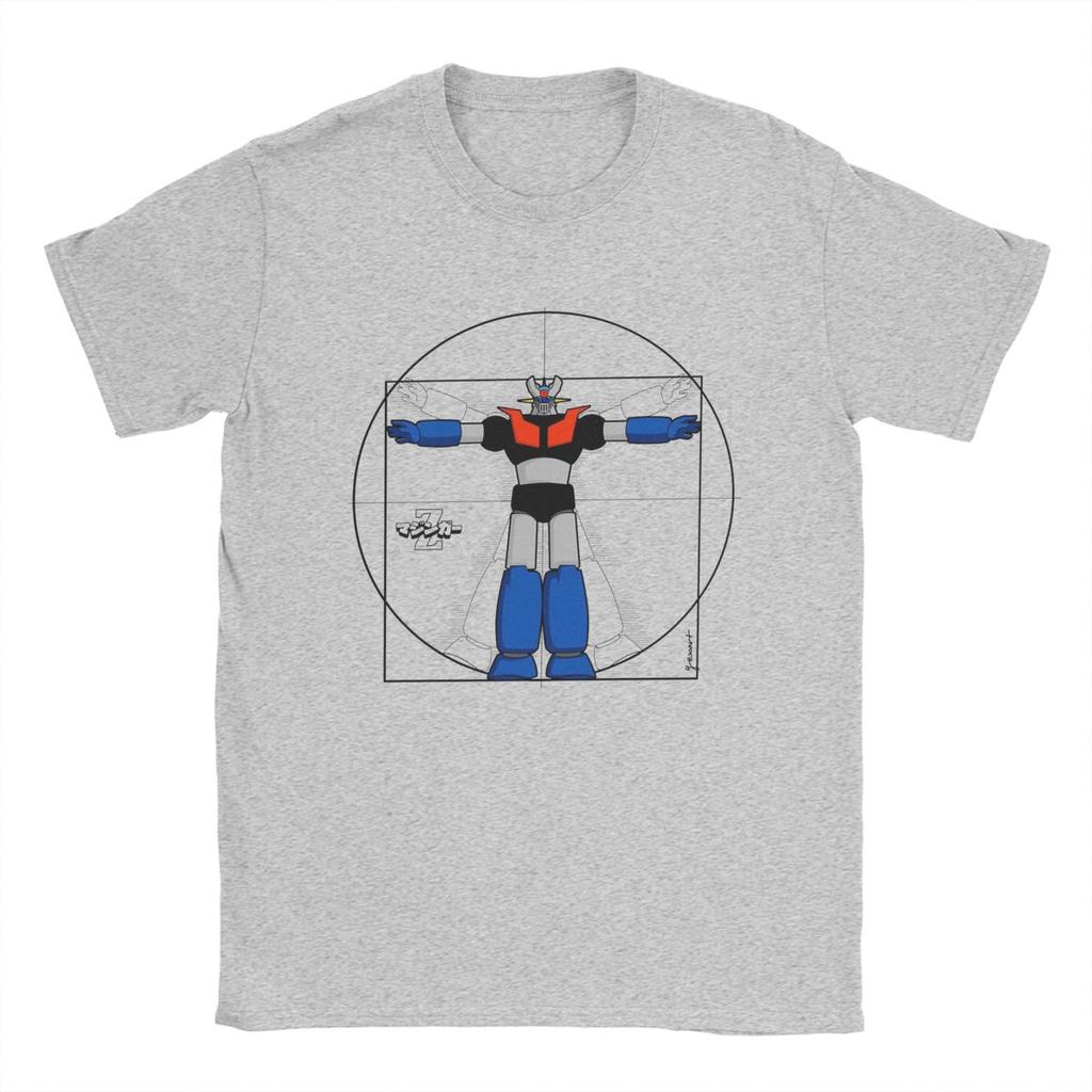Vitru Mazinger Z T-Shirt Men Anime Grendizer Leisure Cotton Tee Shirt Round Neck Short Sleeve T Shirt Unique Clothes