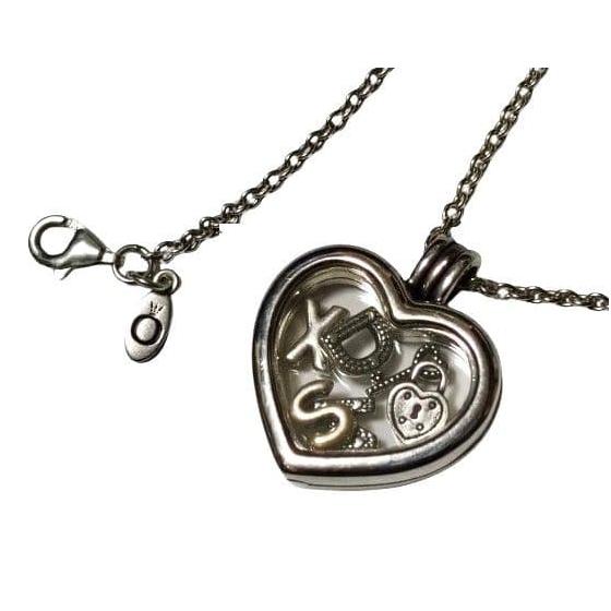 Used PANDORA floating locket pendant necklace 925