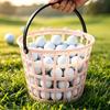 Golf Ball Basket Bucket Convenient Storage Golfball Container Holds 50 Balls for Backyard Court