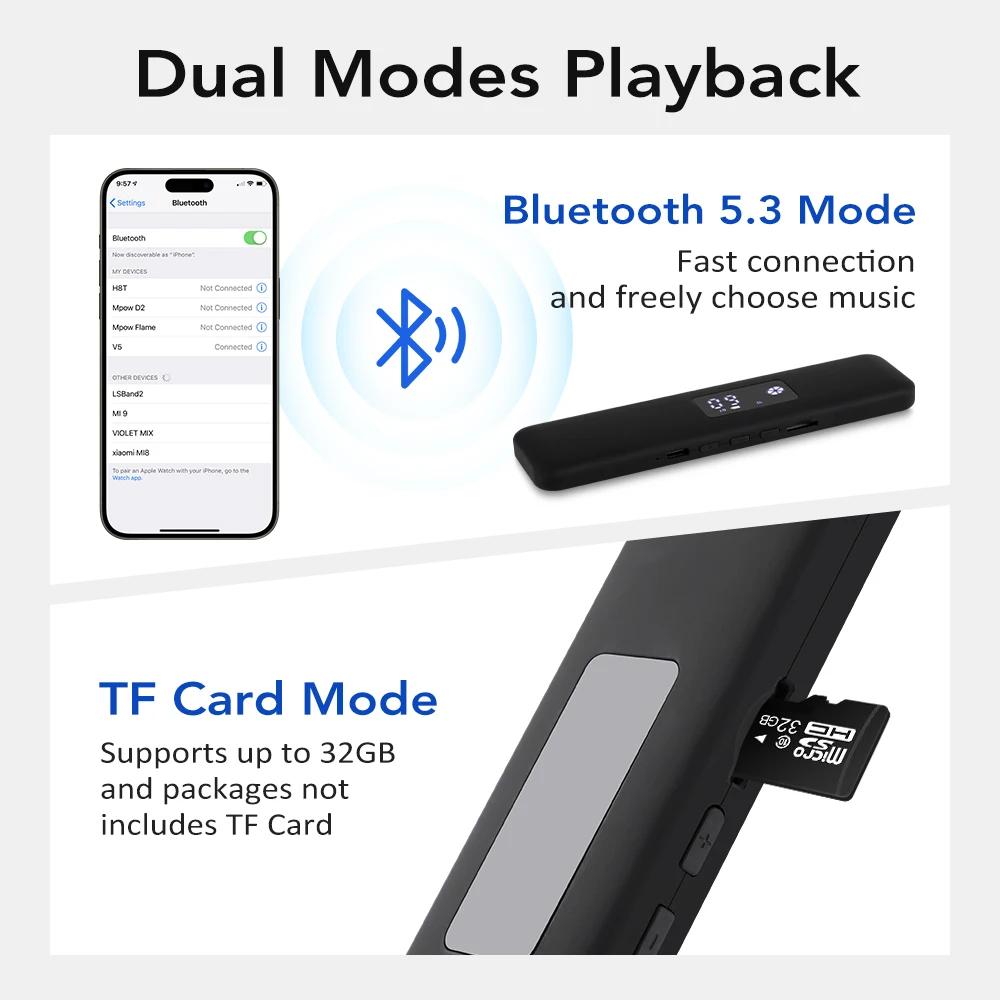 Bone Conduction Bluetooth Speaker Portable Under-Pillow White Noise Sleep Aid Music Box TF Card MP3 Player For Sleeping Timing