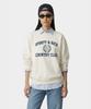 SPORTY&RICH Varsity Crest Crewneck Unisex Cream R265Auw006
