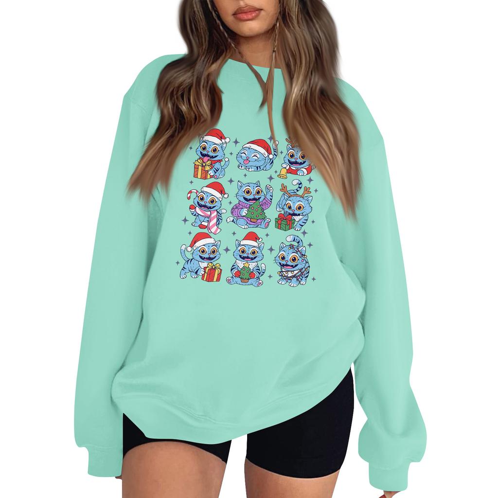 Women's Fashion Long-Sleeve Pullover Sweatshirt With Fun Movie-Themed Print