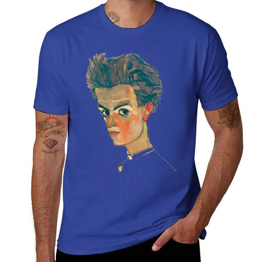 Self Portrait With Striped Shirt T-Shirt summer top customs tops Short sleeve tee men