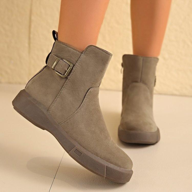Side Zipper Foreign Trade Platform Short Boots Women's Spot Large Size Retro Belt Buckle Martin Boots 2025 Autumn New