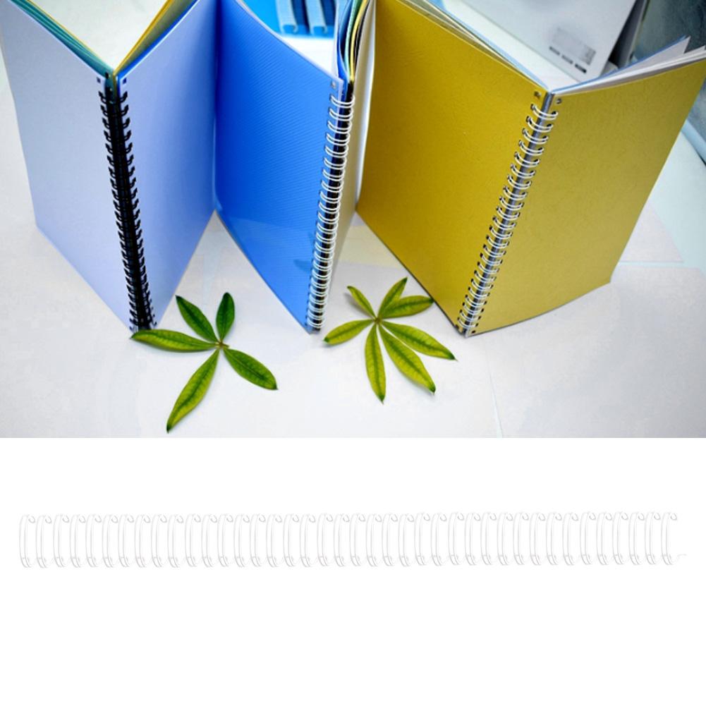 100PCS 6.4mm White Size 34 Teeth 3:1 Double Wires Binding Wire Calendar Binding Iron