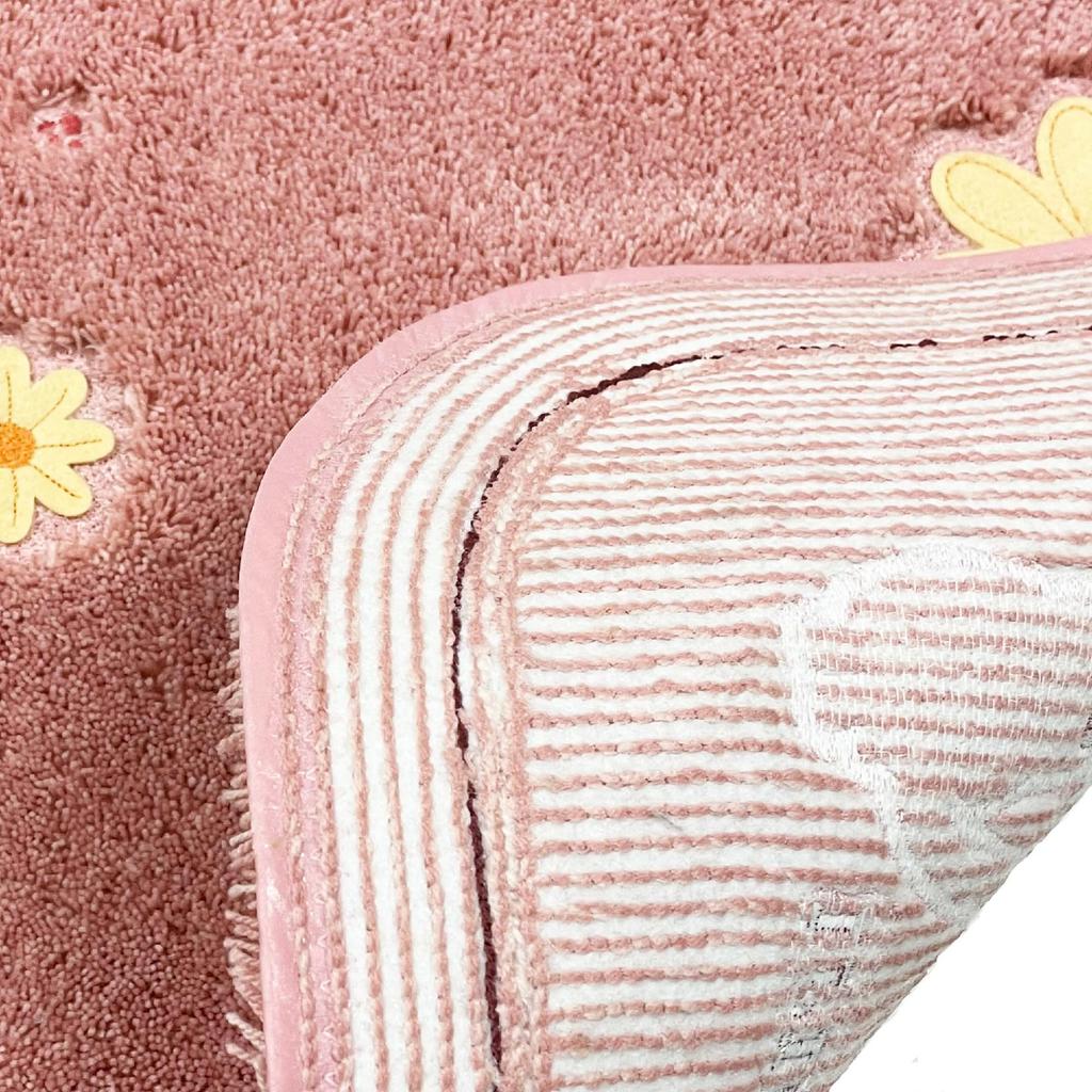 Senko Delivery Service Hana Walk Toilet Mat 58 X 60cm Pink Character Jiji Cat Ghibli 12765 SenkoDesignStudio(S.D.S) Kiki's Approx.