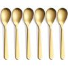 Matte Gold Demitasse Espresso Spoons, Stainless Steel Satin Finish Coffee Spoons, Mini Teaspoons, Sugar Spoons, 4.7-inch, Set of 6, 6-PIECE