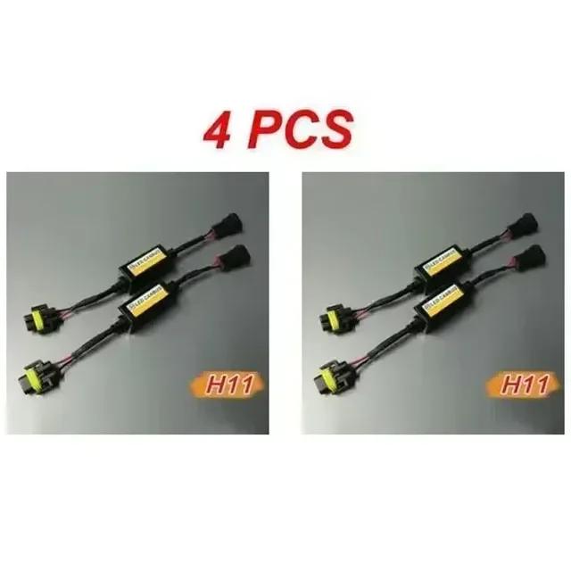 1-4pcs LED Canbus Decoder Adapter For H1 H4 H7 H11 9005 9006 9012 Anti-Flicker Harness Bulbs Resistor Warning Error Canceller