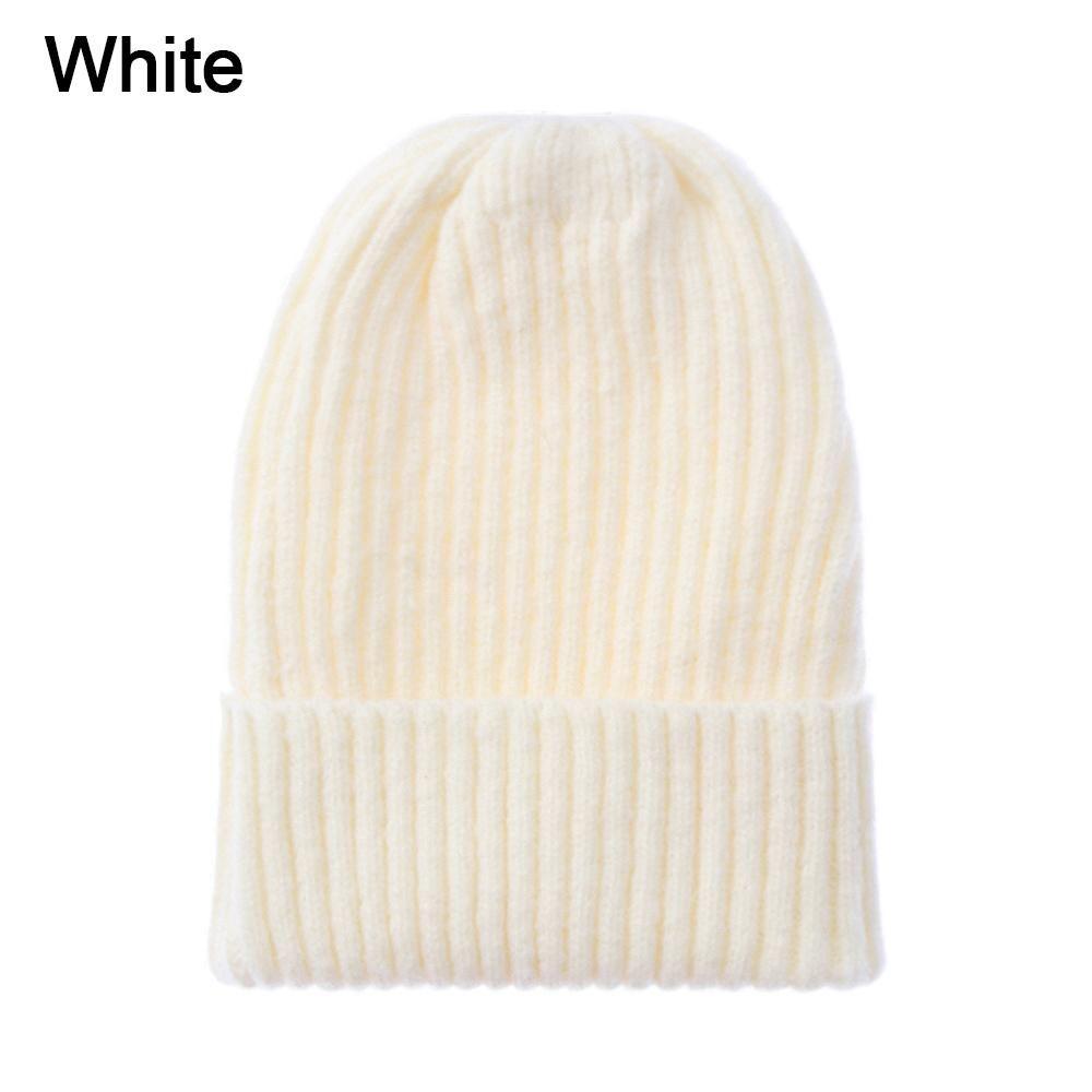 New Fashion Thicken Warm Soft Slouchy Bonnet Wool Knit Beanies Hedging Cap Ski Hat