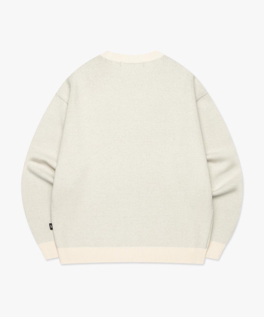 LMC Bear Face Knit Sweater Ivory