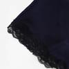 Popular spring new fashion lace splicing silk satin texture mini dress