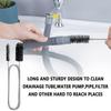61 Inch Double Ended Nylon Pipe Cleaner Brush and 17.7 Inch Sink Unblocker Brush for Kitchen Bathroom Showers Plug Hole