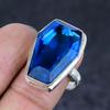 Blue Topaz Gemstone 925 Sterling Silver Jewelry Ring Size 9