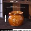 ONYLM 250ml Ceramic Double Boiler Stew Pot