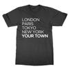 T-shirt Personnalisé Londres Paris Tokyo New York NOM Ville Cadeau