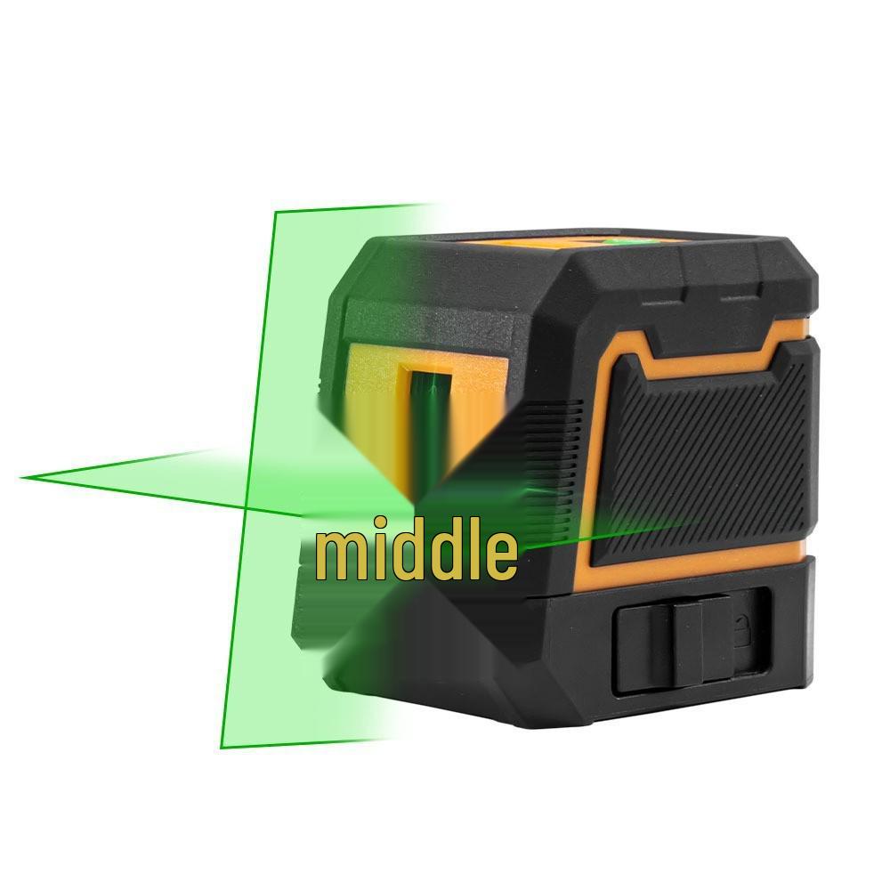 Compact 2-Line Green Laser Level - High-Precision Infrared Portable Line Projector with Auto Leveling.