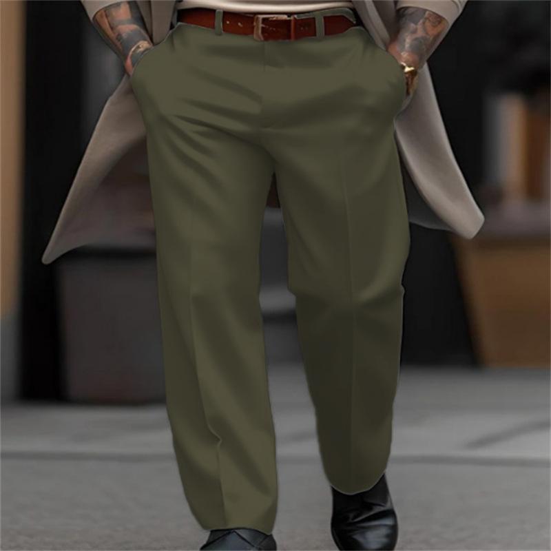 Herren Formal Einfarbig Mode Straße Täglich Outdoor Locker Gerade Anzug Freizeithose Hose