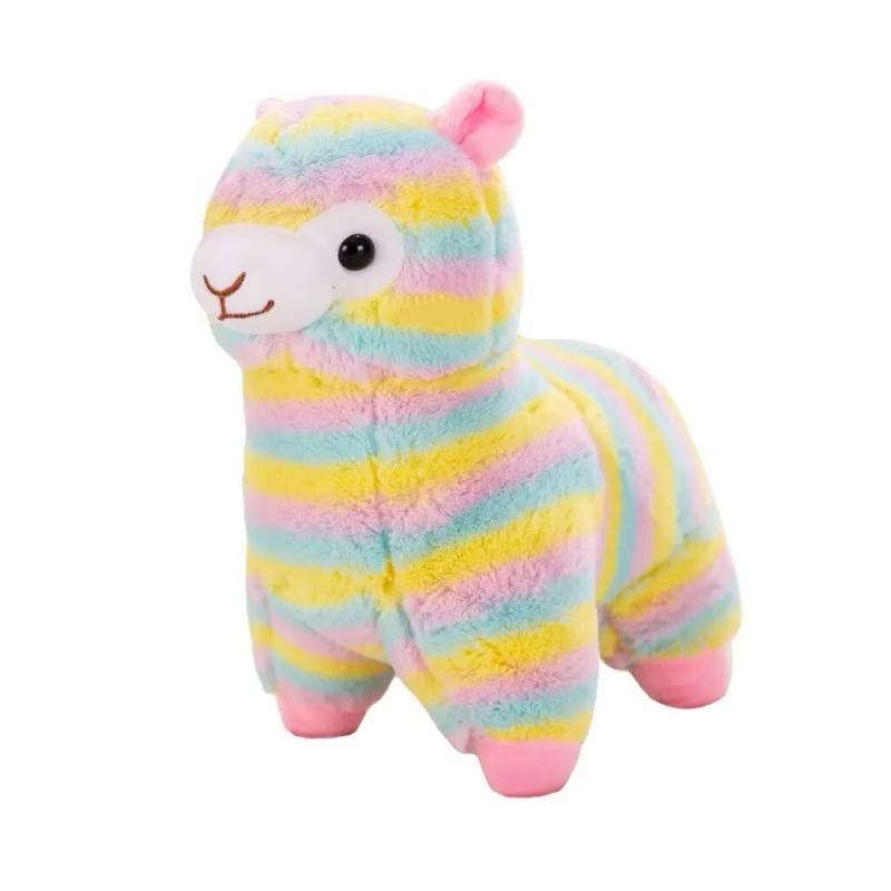 1Pcs Standing Posture Stuffed Animal Sheep Doll 28Cm Colorful Alpaca Plush Toy Sleeping Companion For Kids